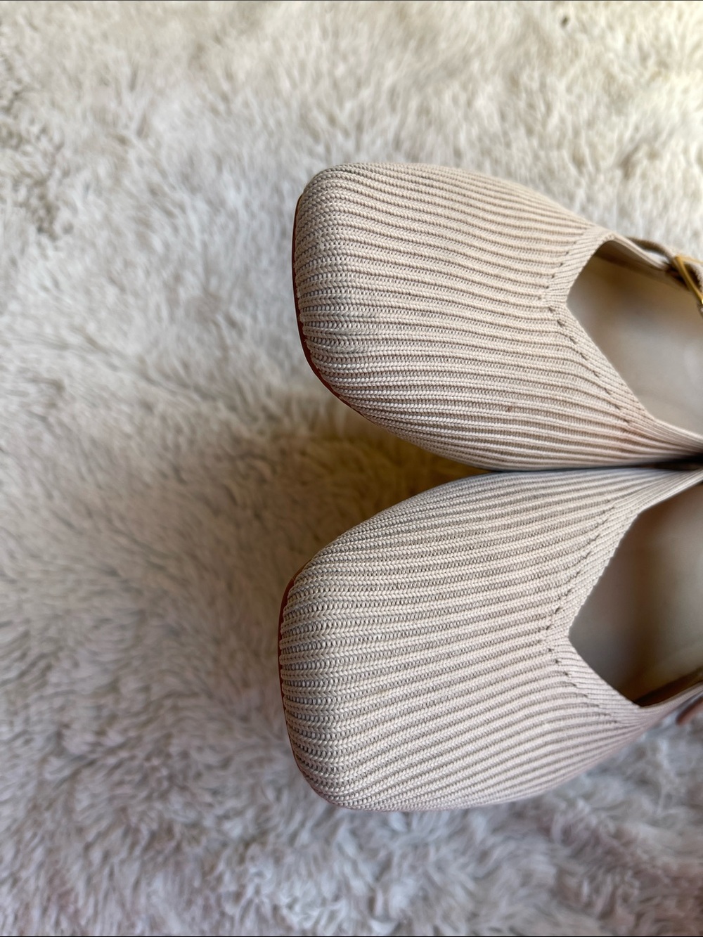 Vivaia Margot Mary-Jane Square Toe Ballet Flats in Cream Size 39.5 - Picture 5 of 11